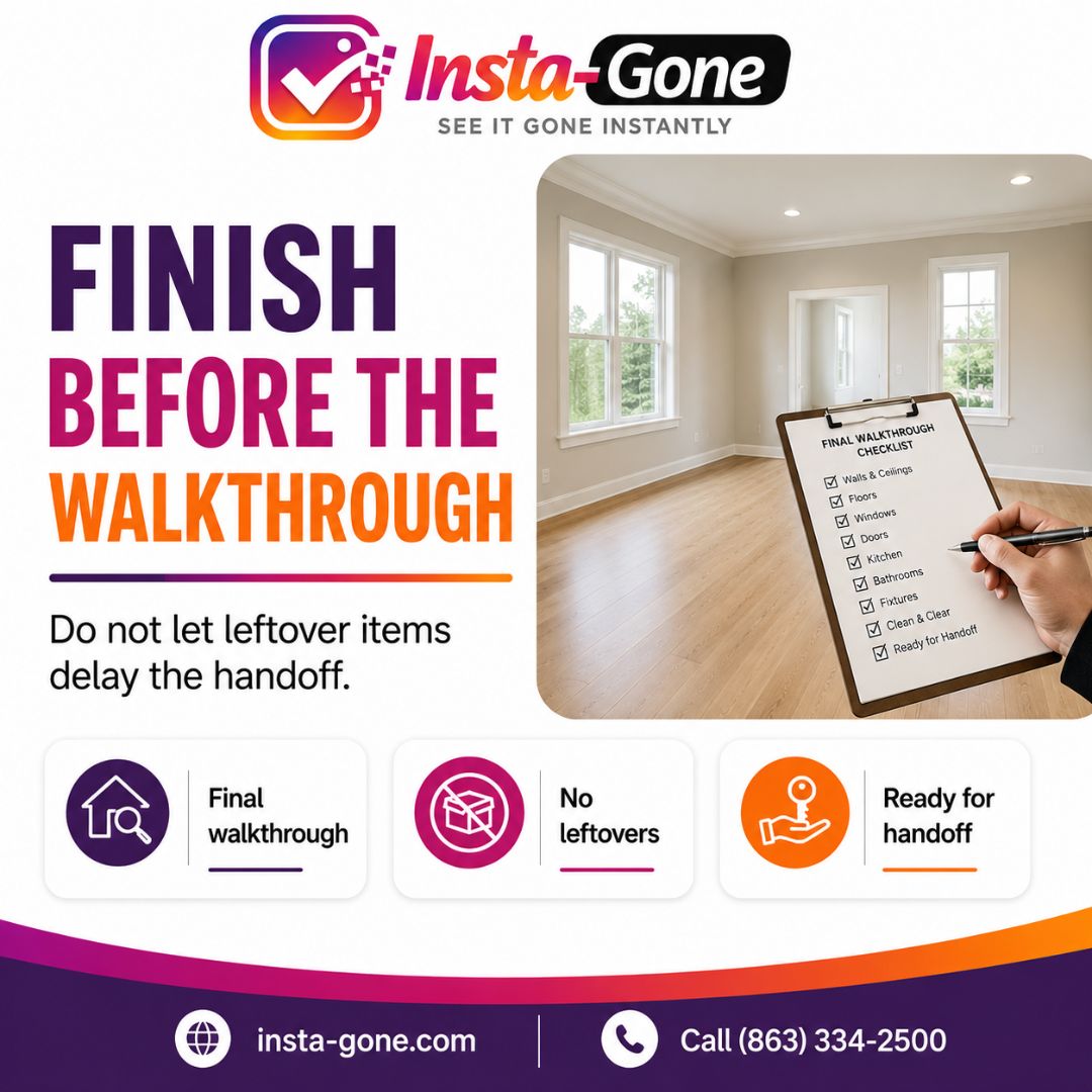 Finish Before the Walkthrough 05