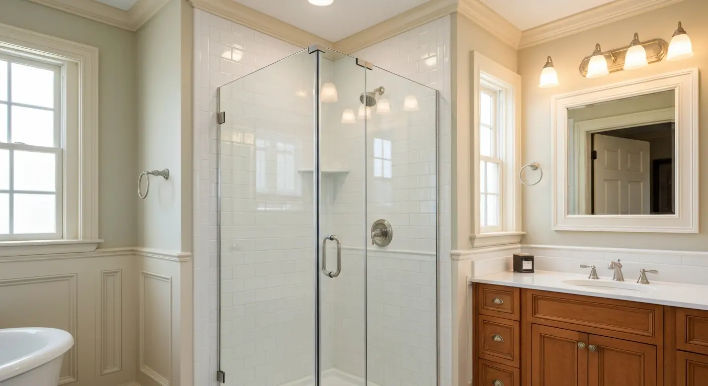 Semi-frameless shower door