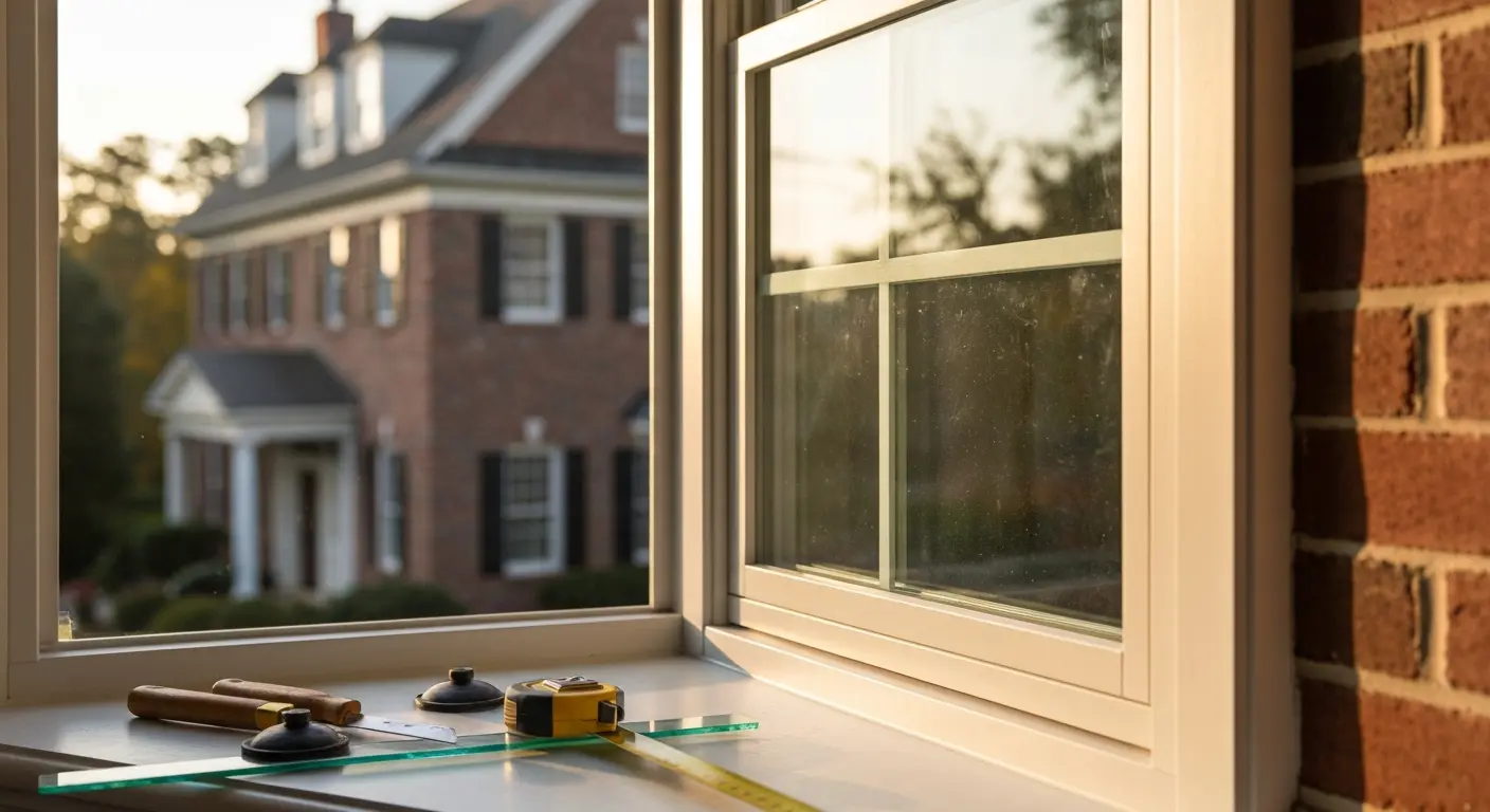 Residential window glass replacement