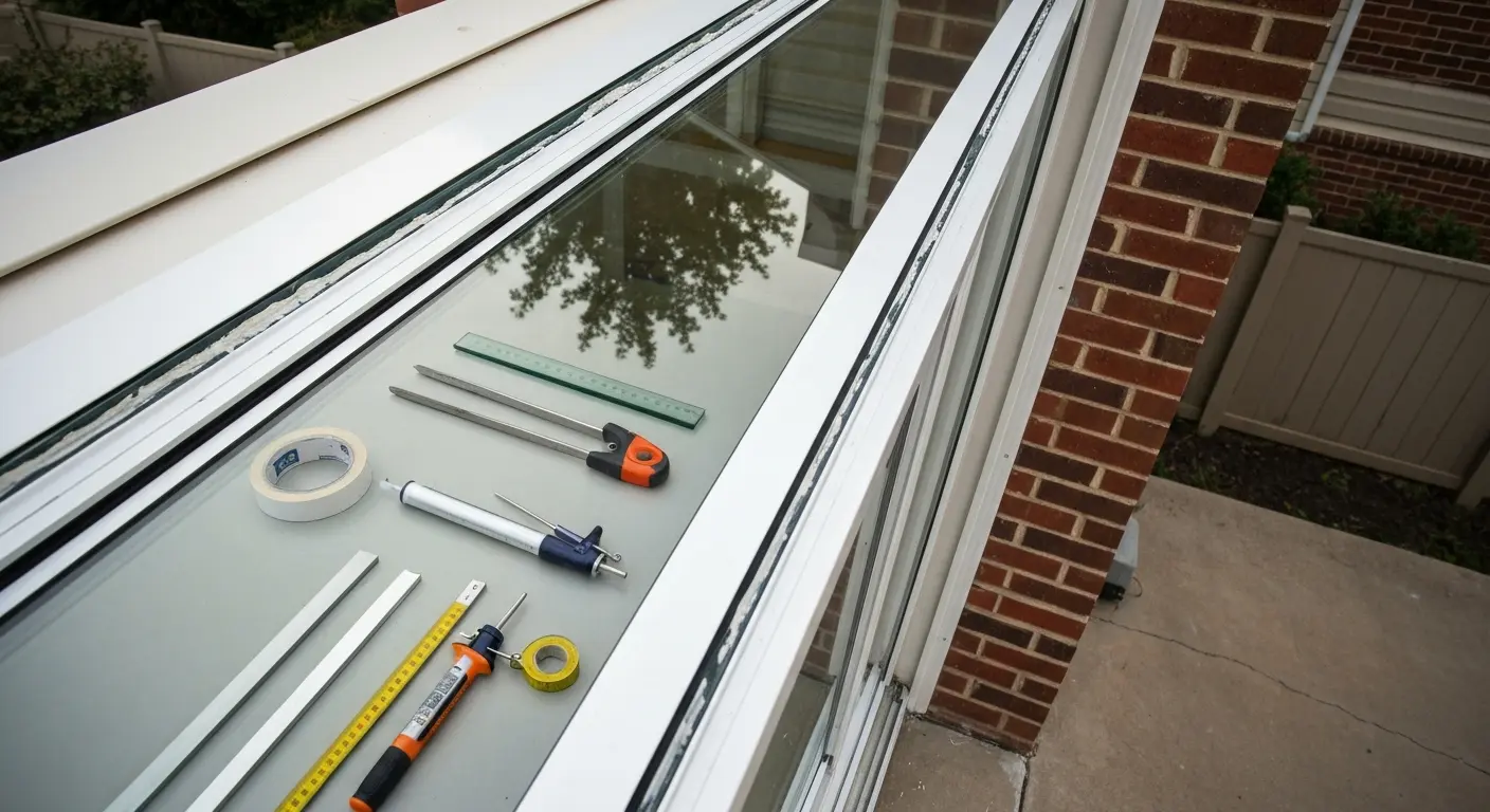 Patio door glass repair