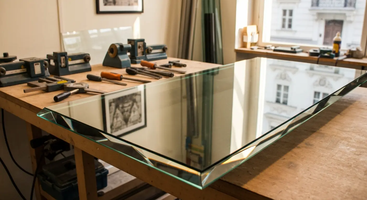 Custom glass table top fabrication