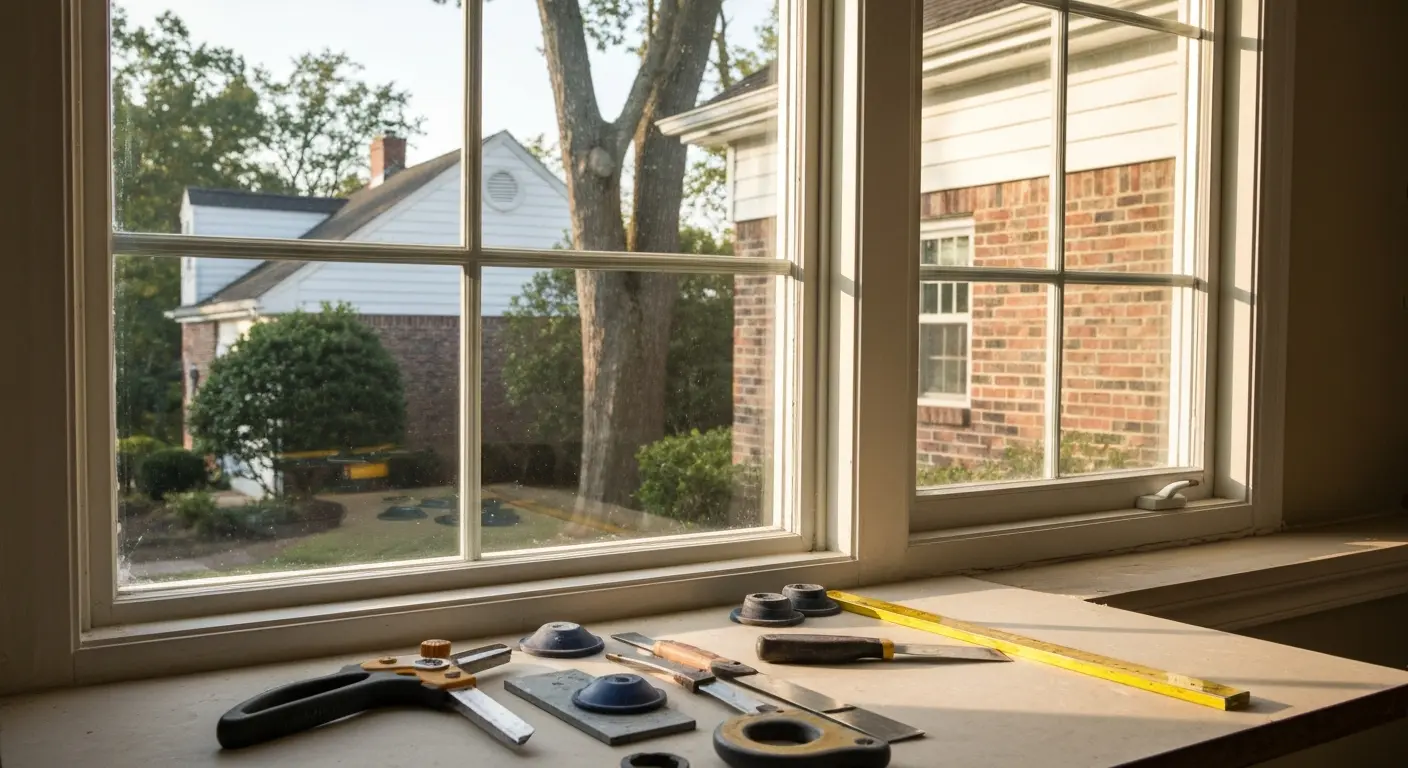 Window glass repair in home