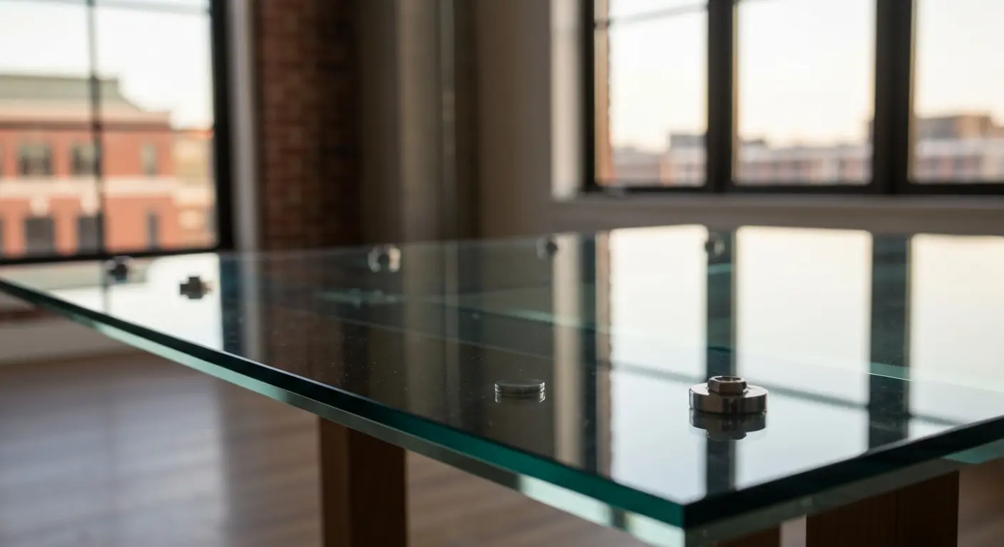 Custom glass table top