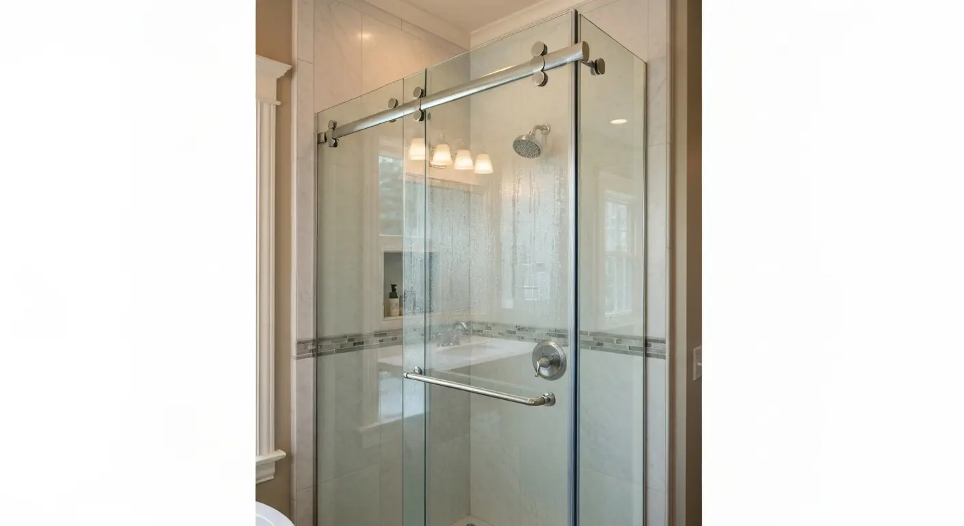 Sliding glass shower door