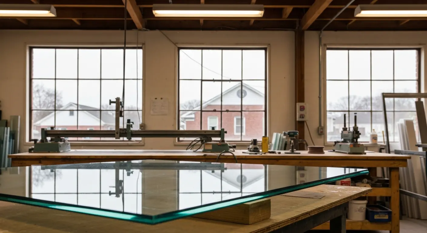 Custom glass table top