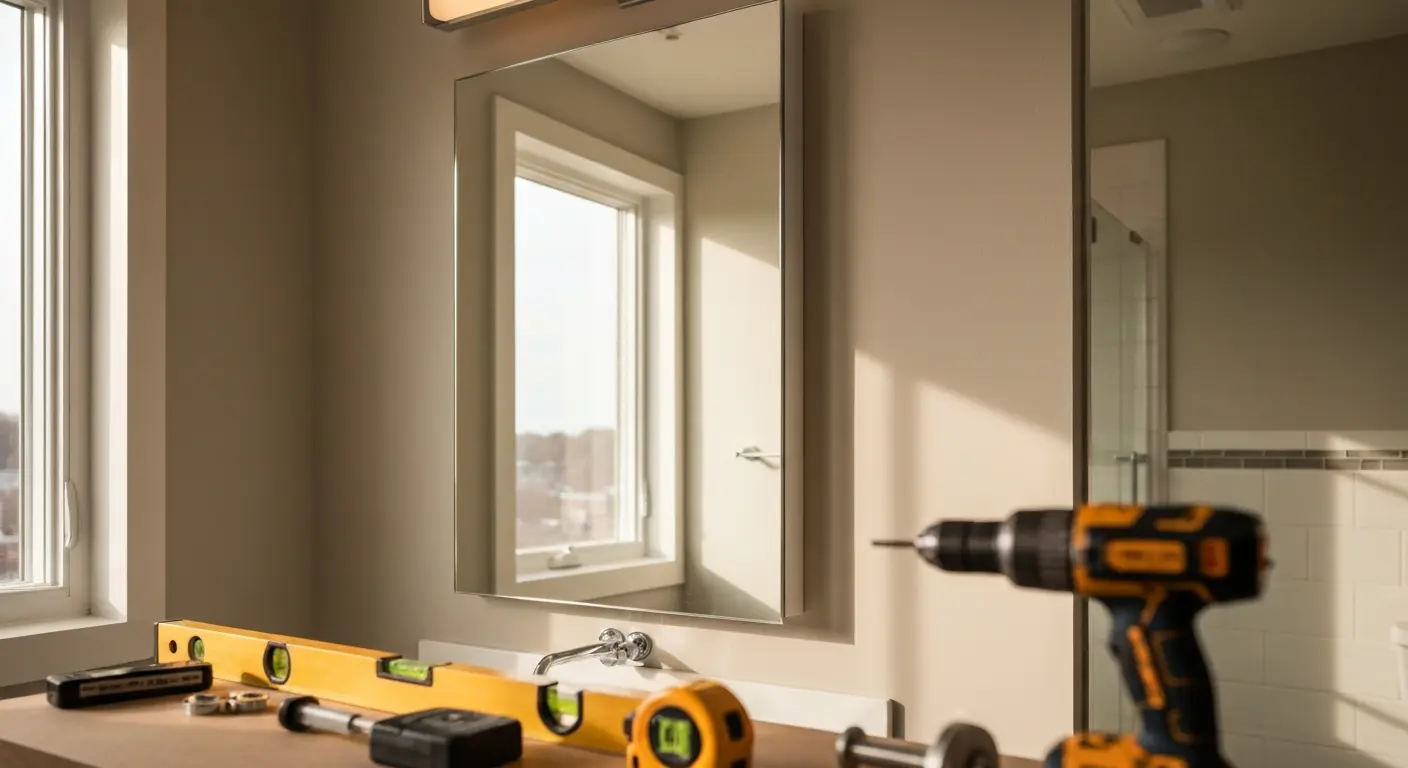 Custom mirror installation