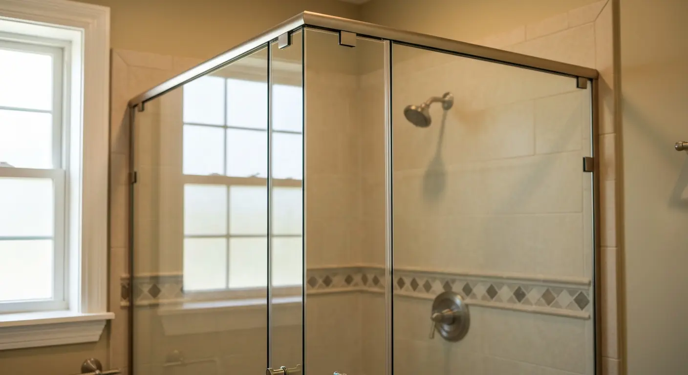 Framed shower glass design