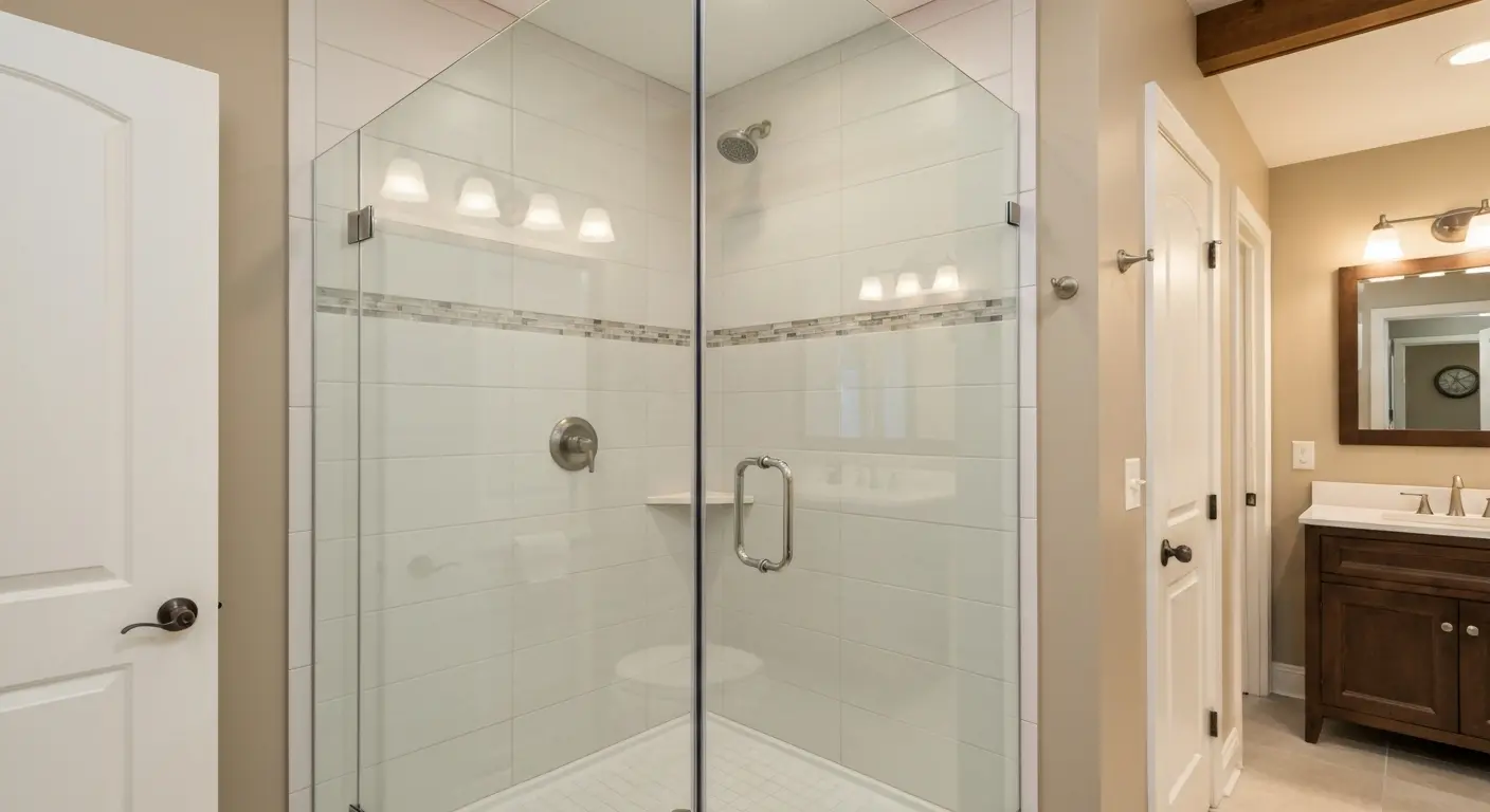 Frameless shower enclosure installation