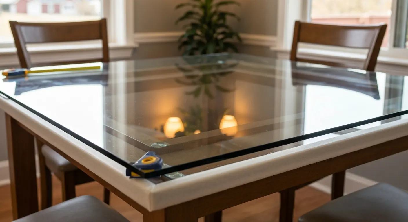 Replacement glass table top