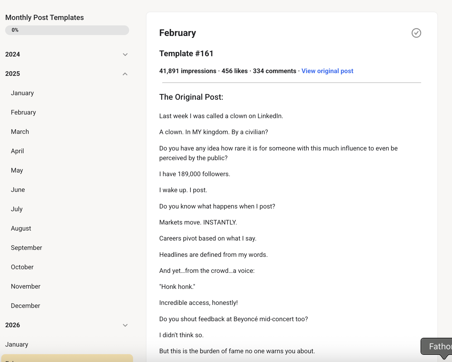 Post templates inside Your Next Post