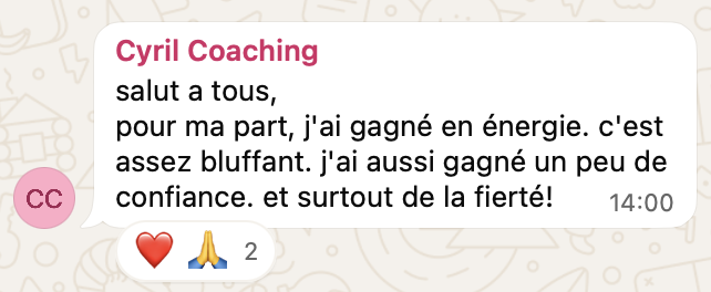 Témoignage : j'ai gagné en énergie, en confiance et en fierté