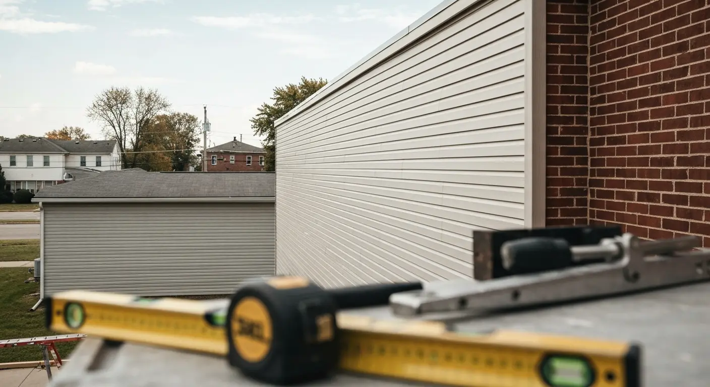 Commercial siding installation