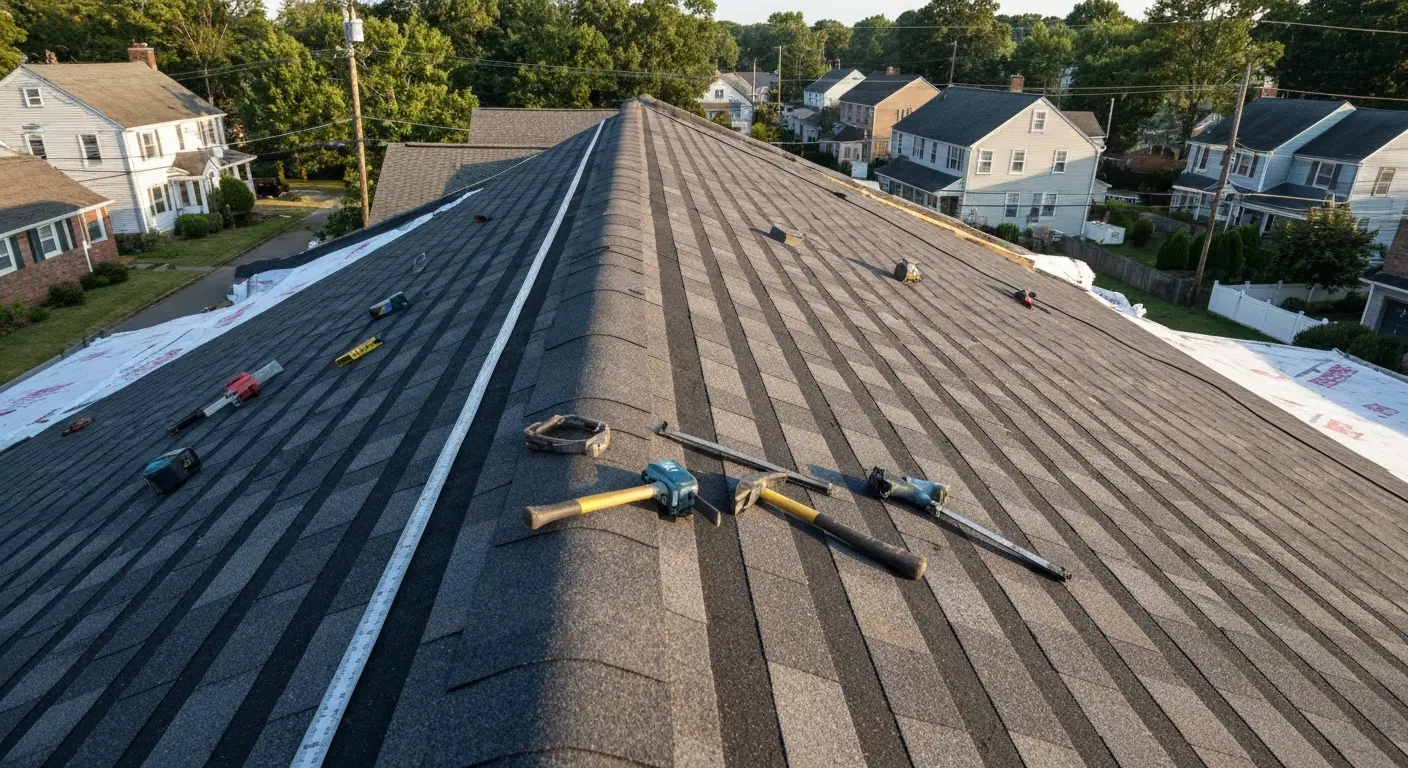 Residential roof installation