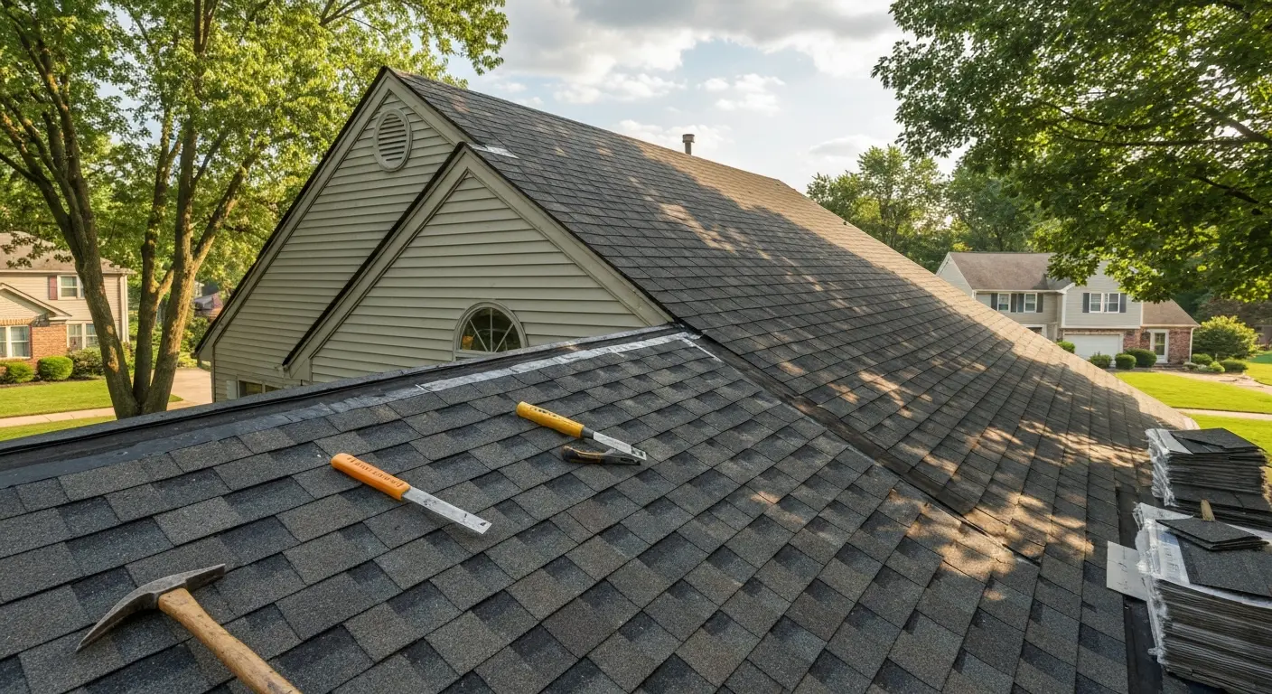 Roof leak repair project