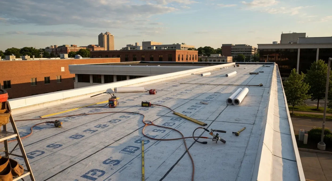 Commercial roofing installation