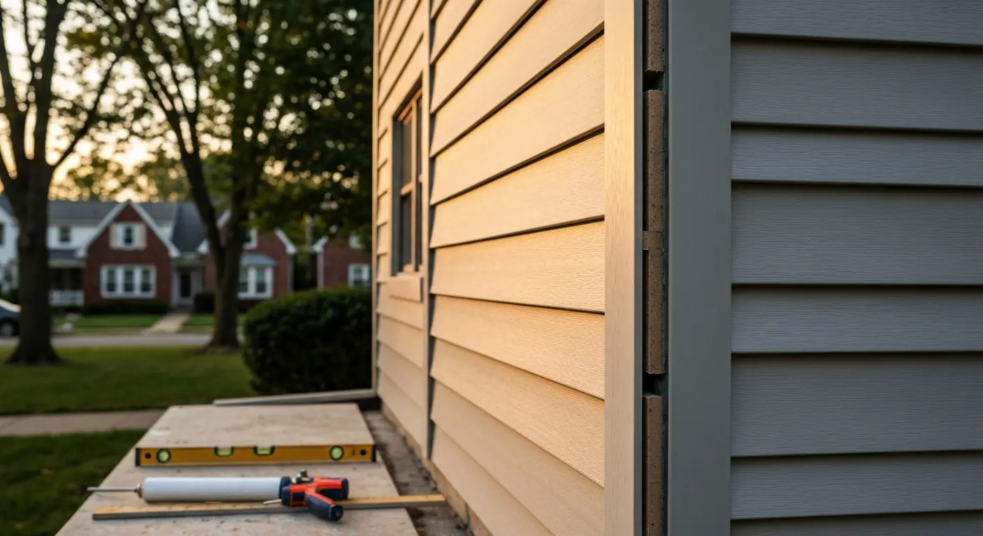 Siding installation project
