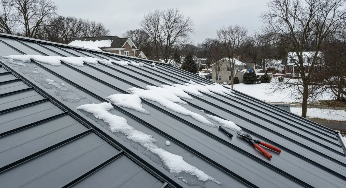 Metal roofing installation