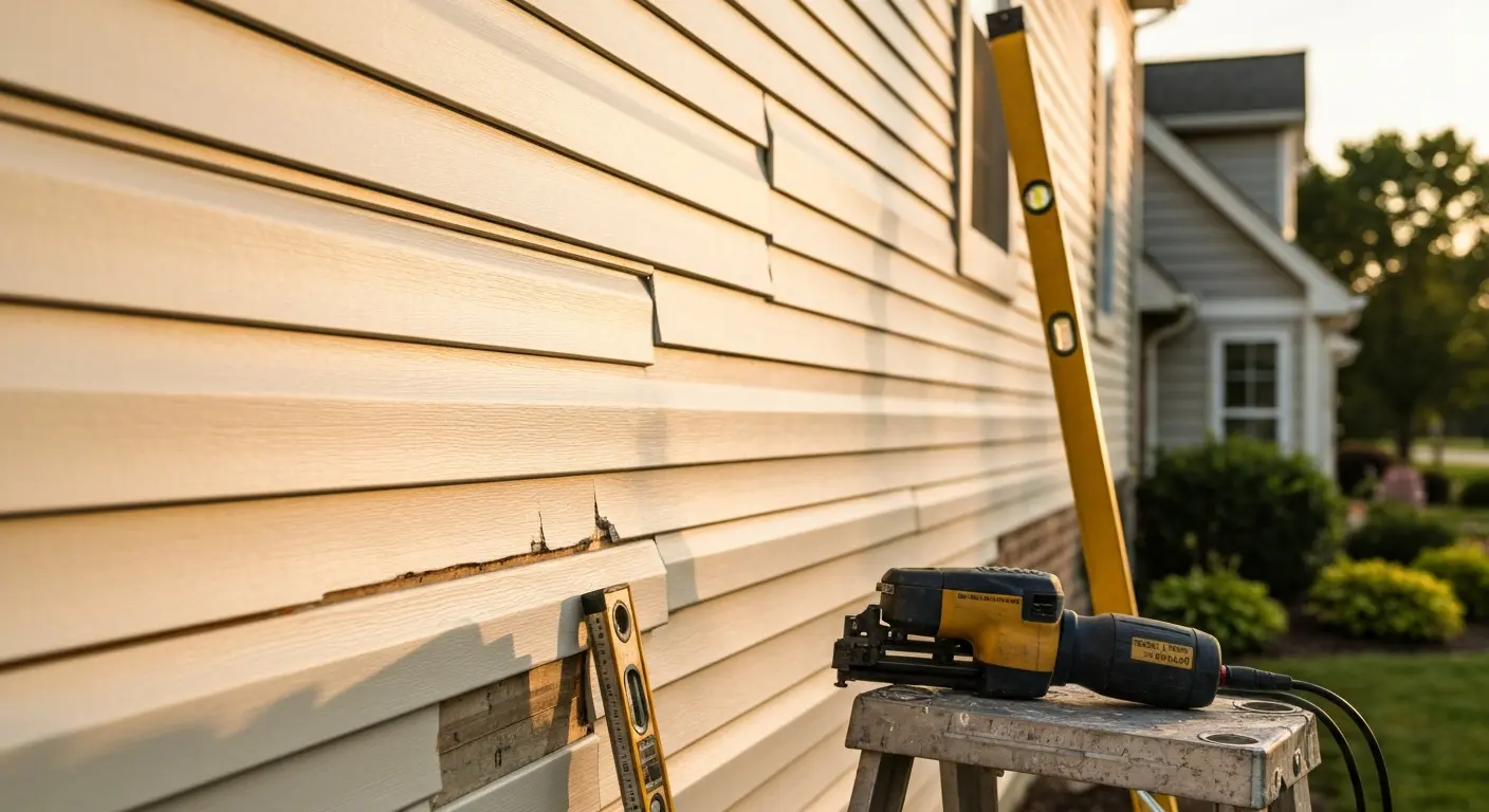 Siding repair work