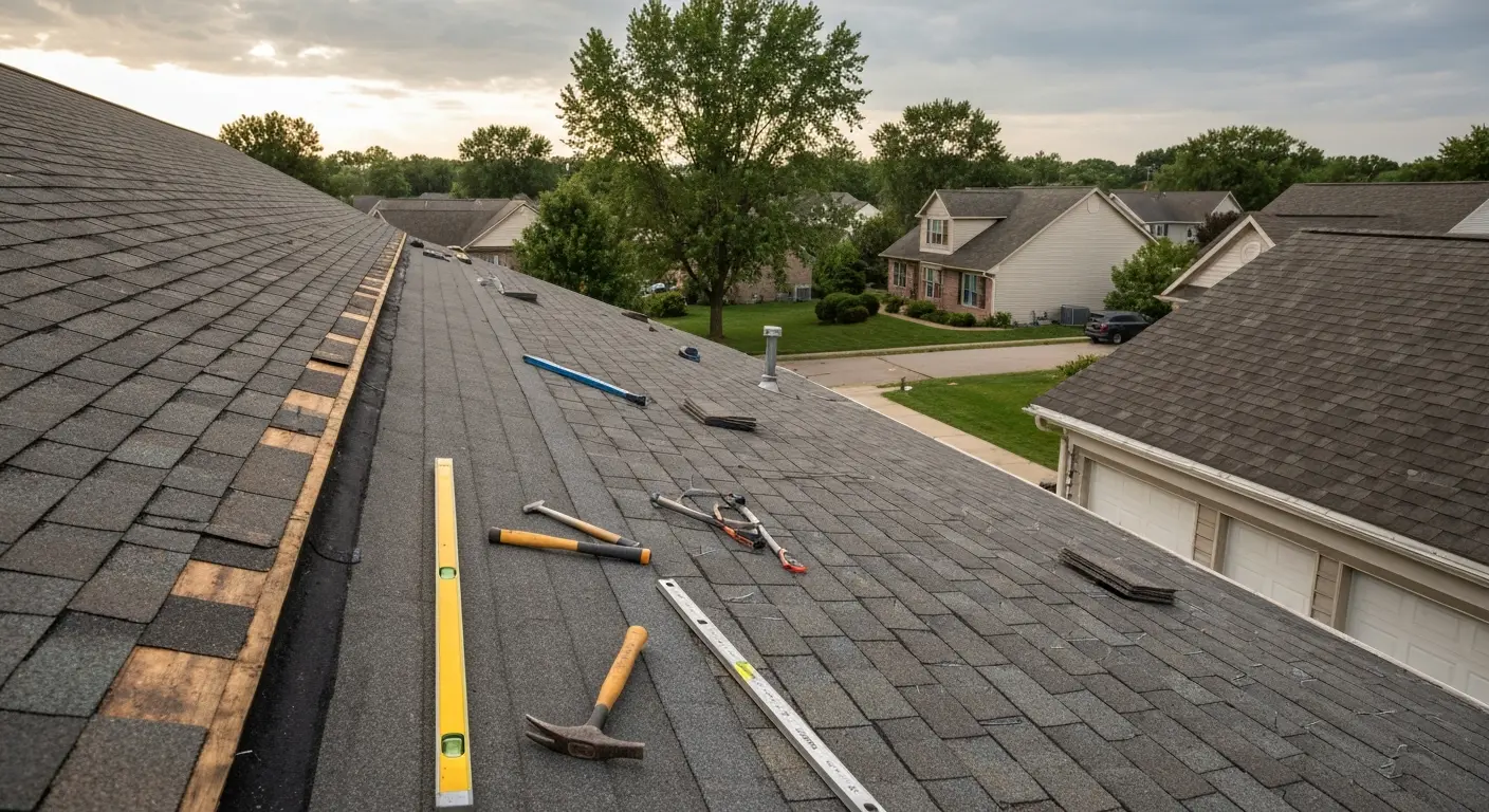Storm damage roof repair