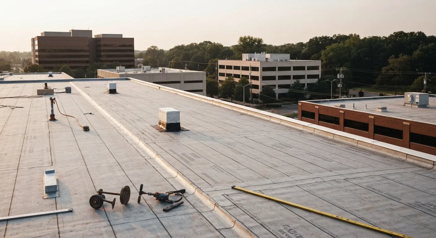 Commercial roofing installation