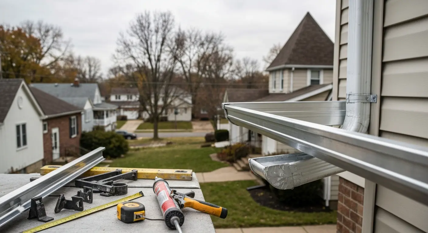 Gutter replacement on residential property