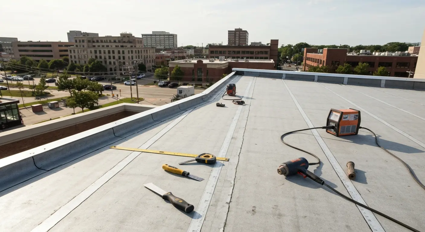 Commercial roofing project