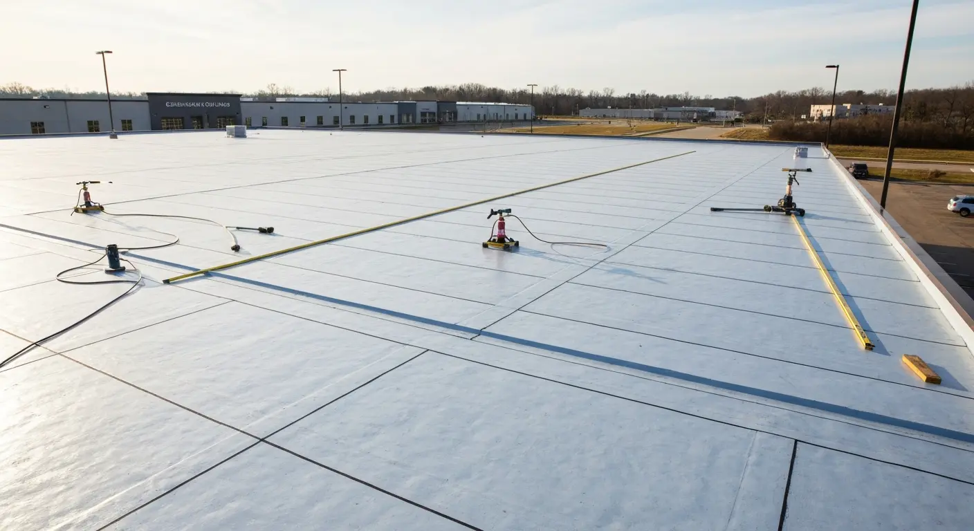 Commercial roofing work