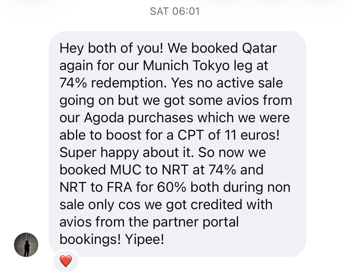 Priyanka's course and booking message
