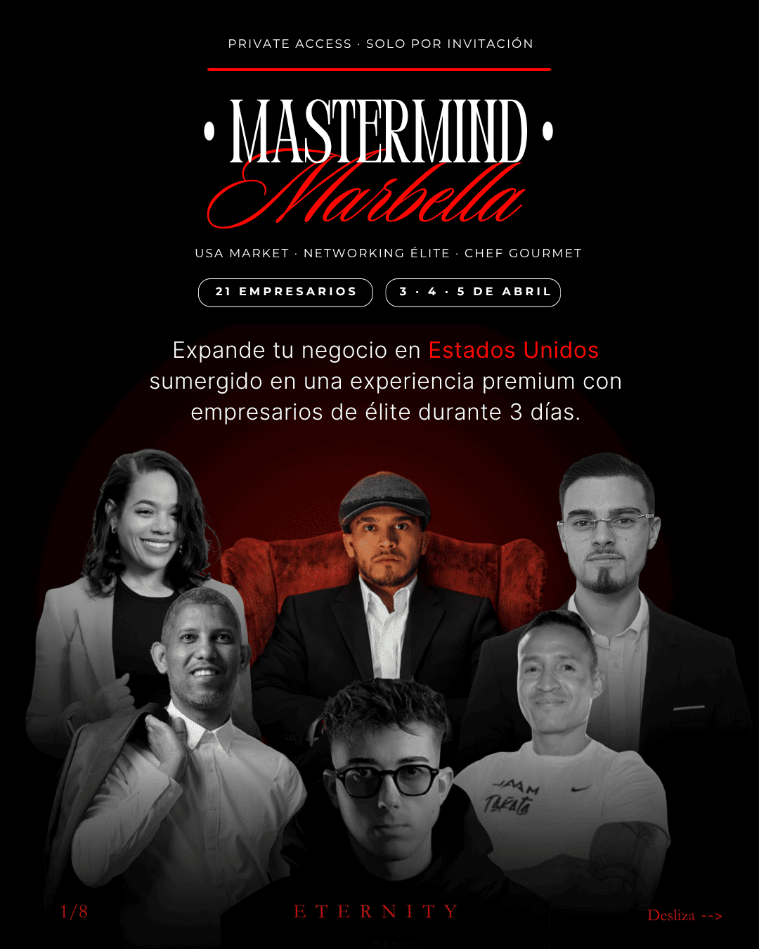 Cartel del evento Mastermind Marbella