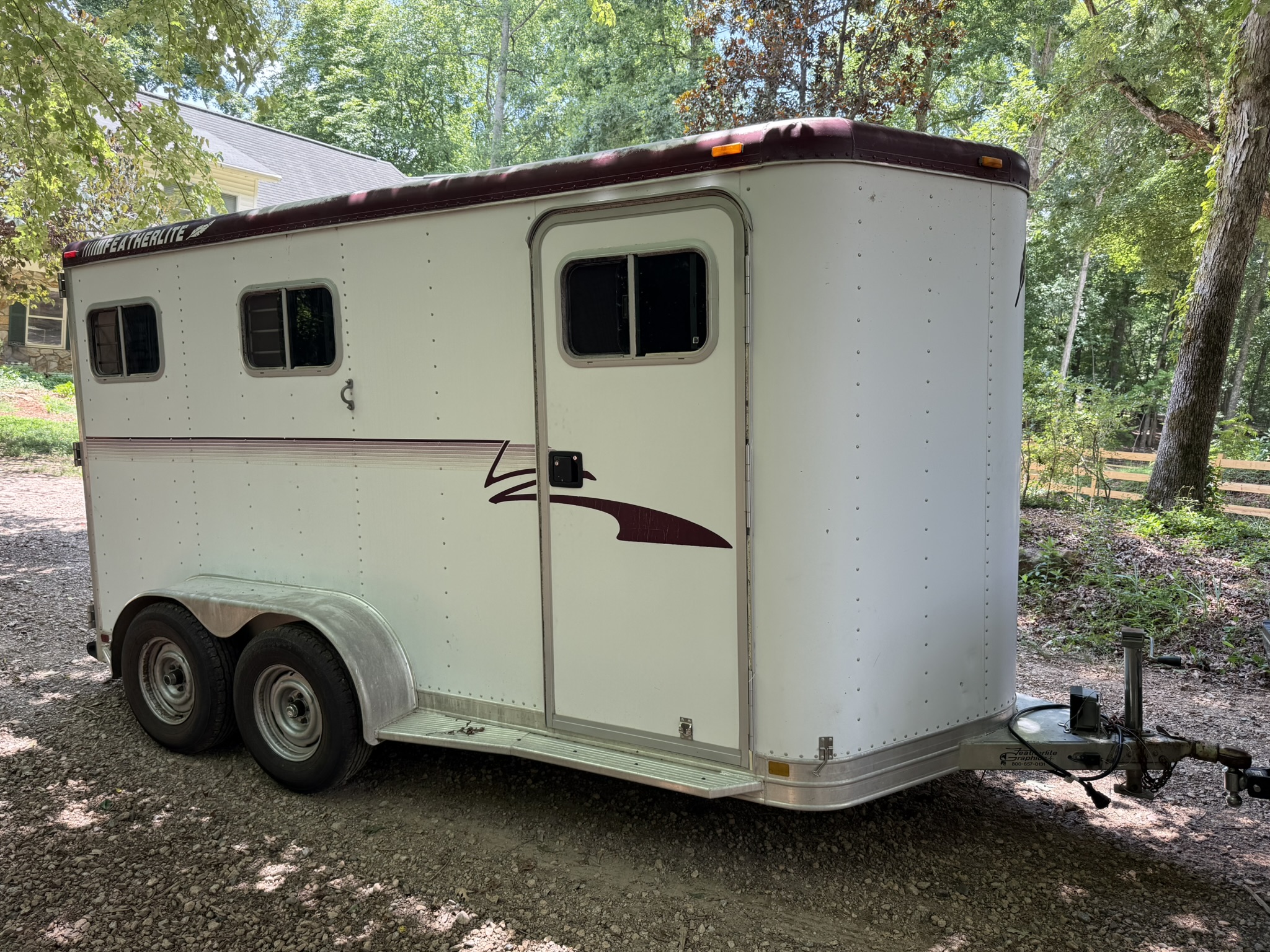Featherlite 2 horse bumper pull slant load trailer for rent in Waxhaw, NC