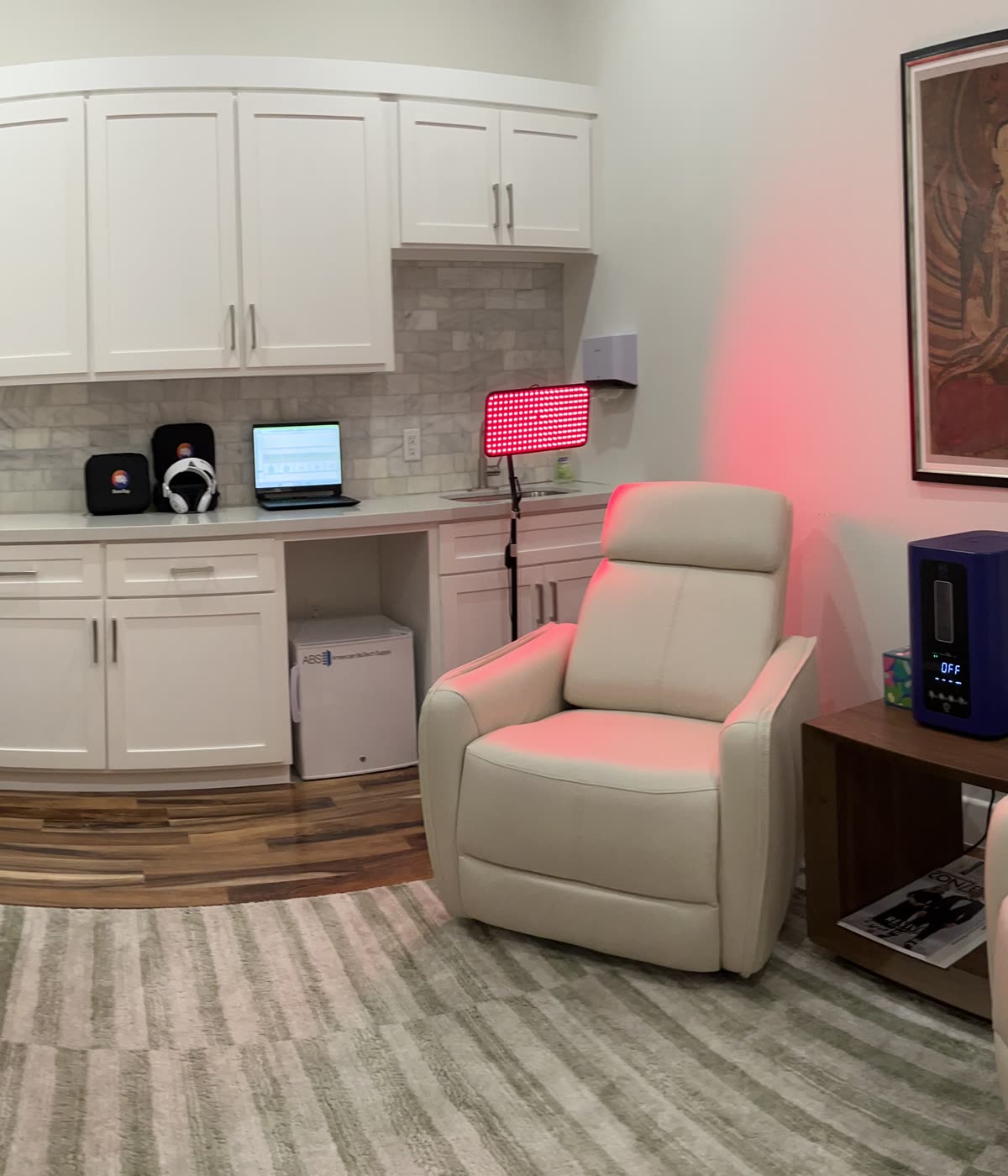 A treatment room at the Revive Regenix clinic in McAllen, Texas