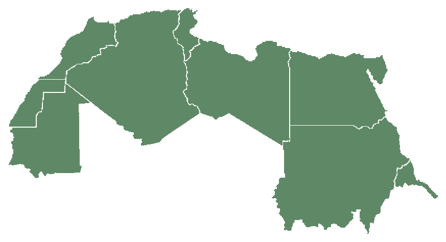 Mapa del Magreb