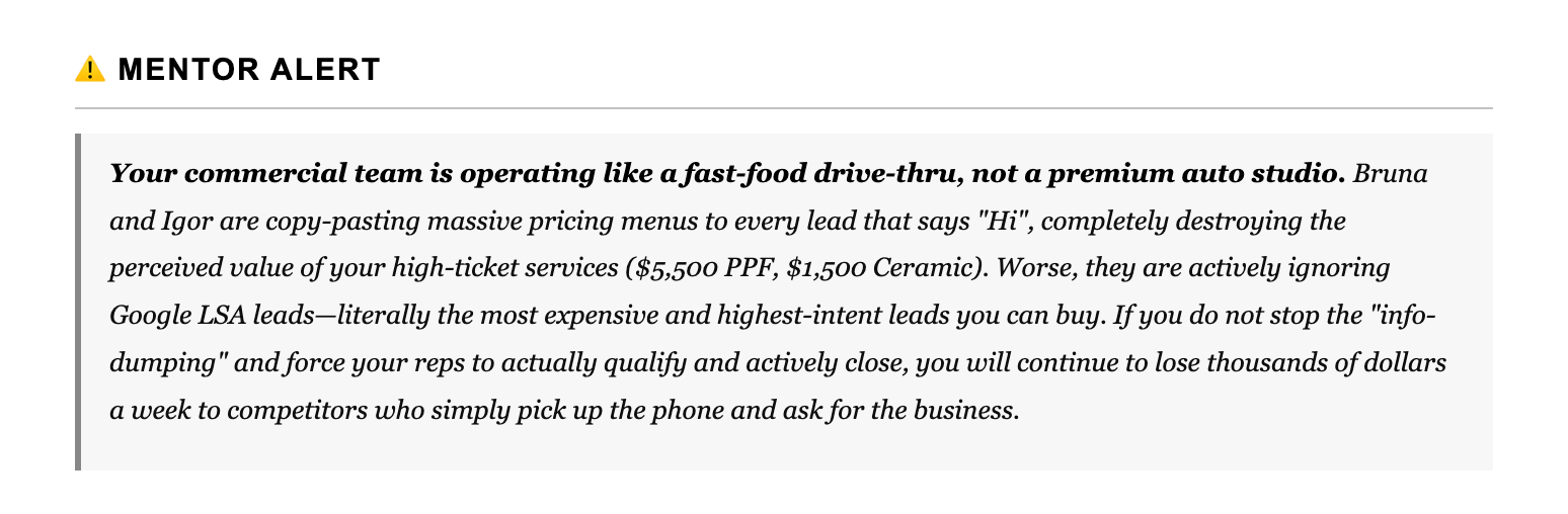 SalesScope report section