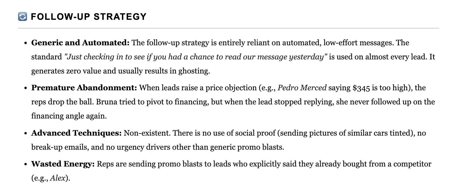 SalesScope report section
