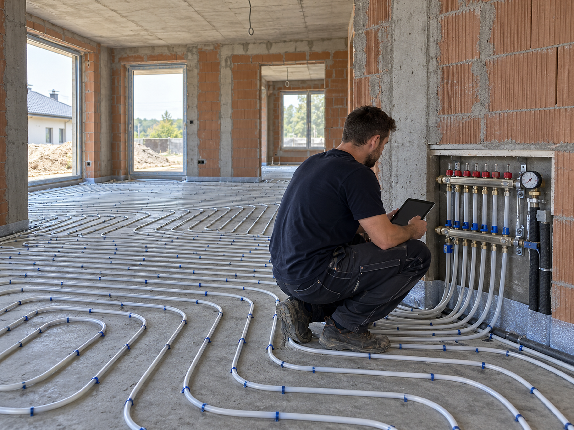 Výkres projektu rodinného domu na stole – S-Line Systems®