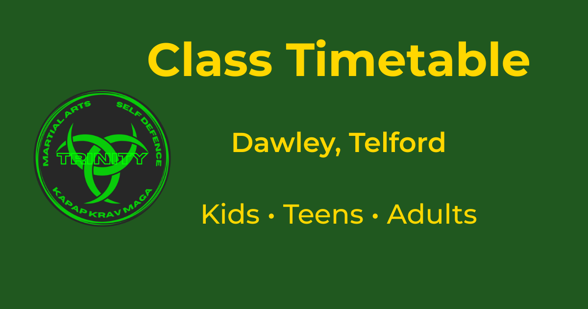 Class Timetable | Trinity Martial Arts & Self Defence, Telford
