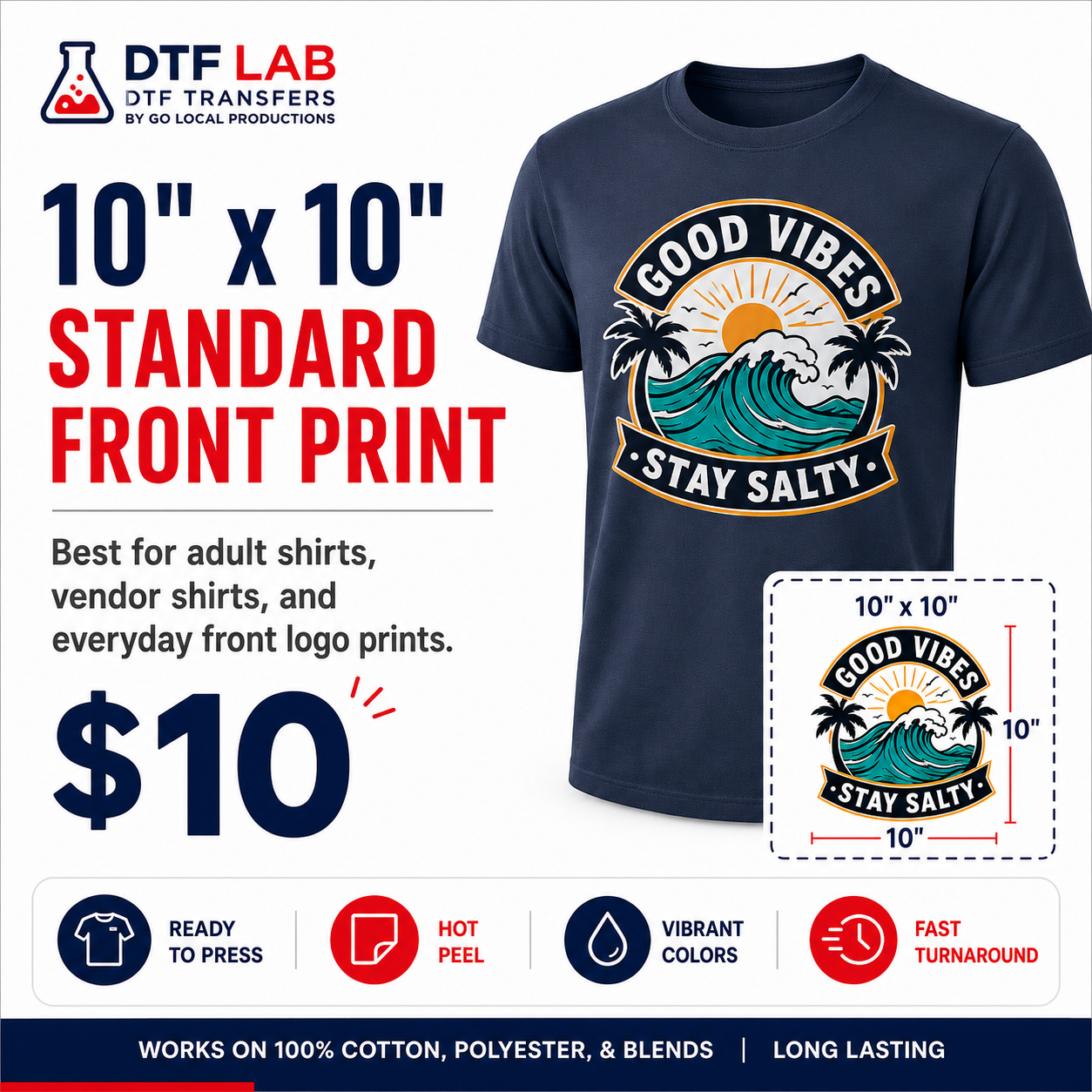 10x10 Standard Front Print