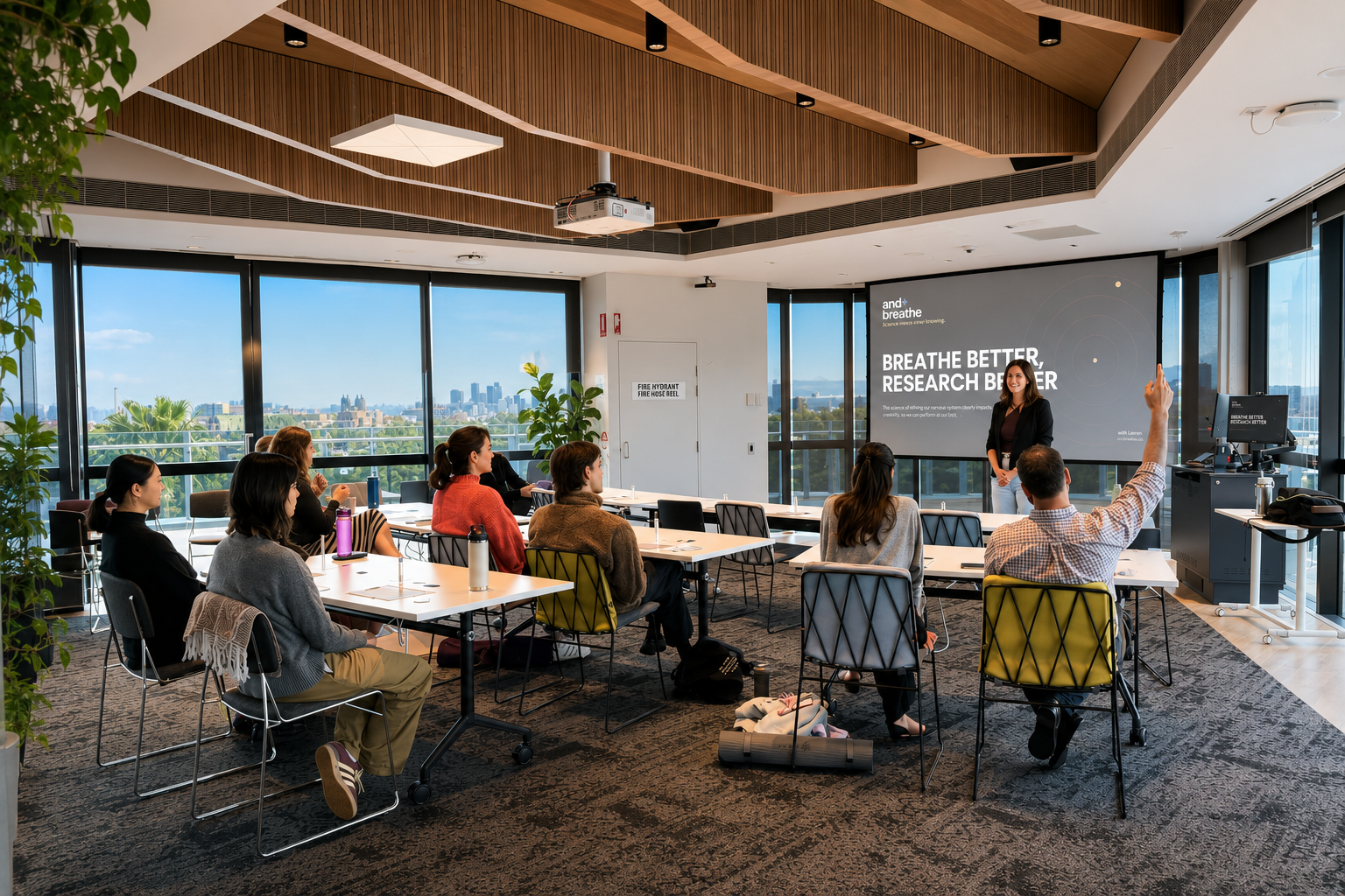 Corporate breathwork session