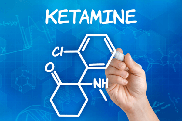 An illustration of a ketamine chemical makeup