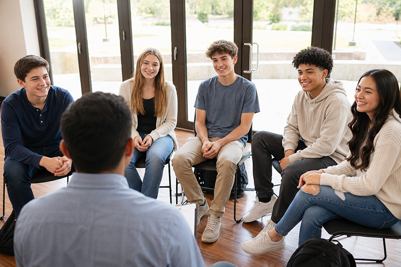 Photo of a group therapy session