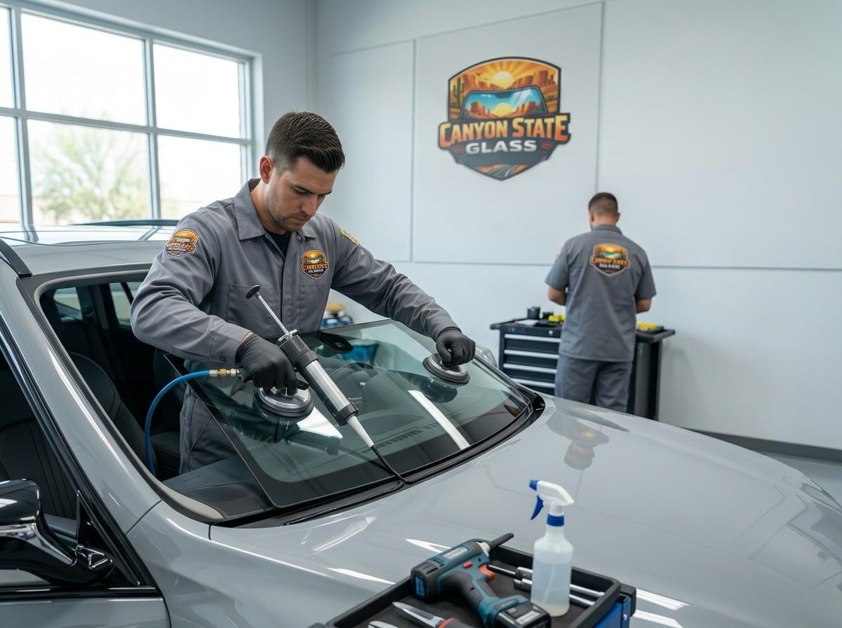 Auto glass work