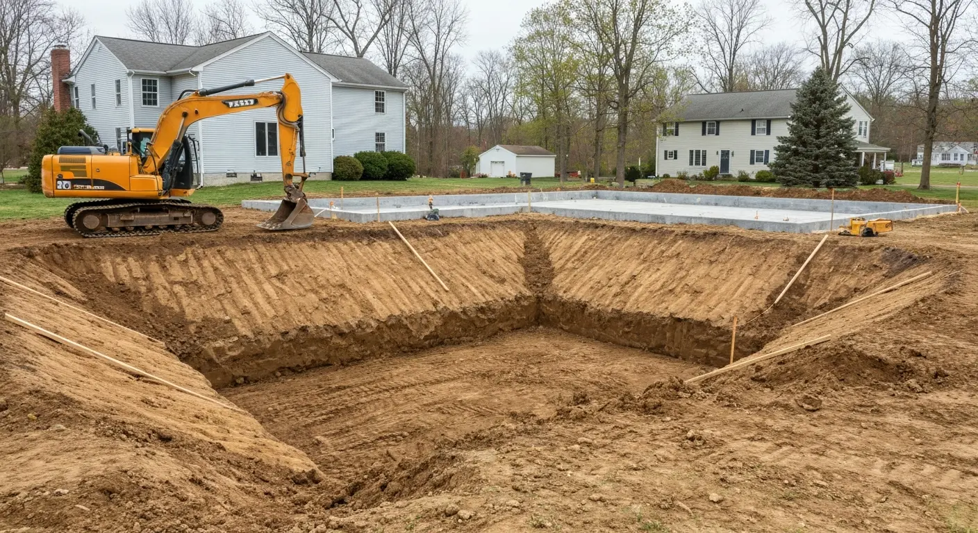 Basement excavation project