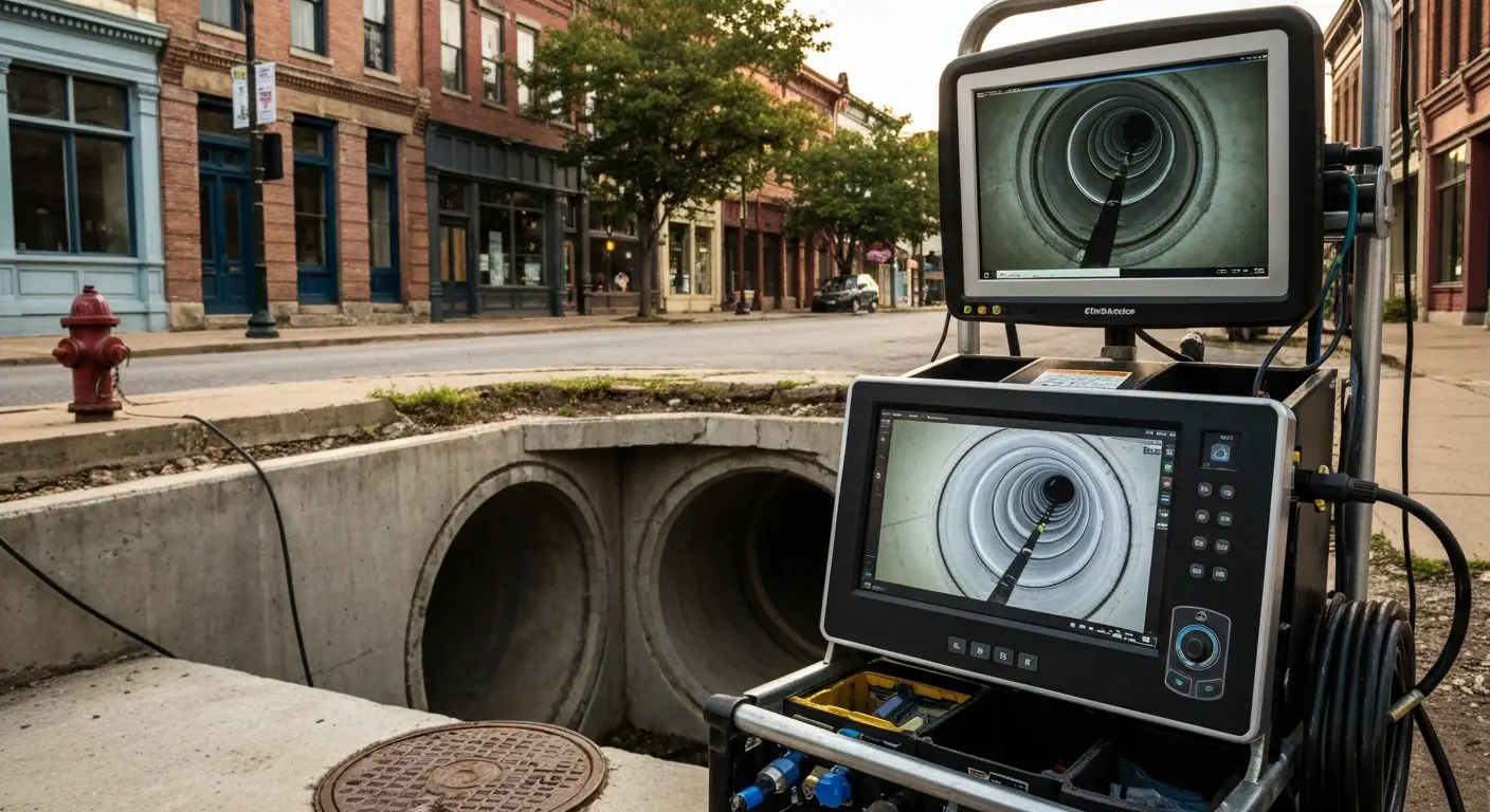 Sewer camera inspection