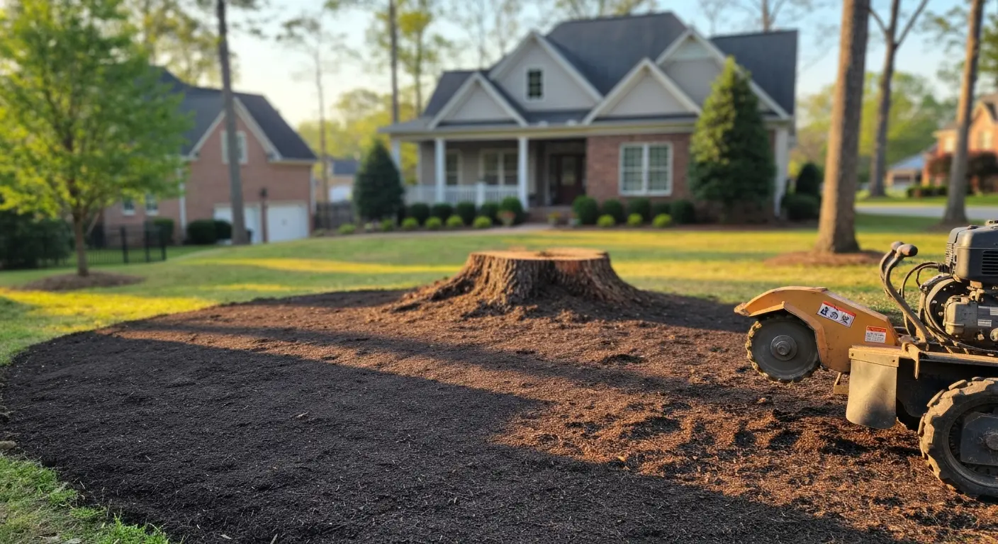 Stump grinding services in Franklin