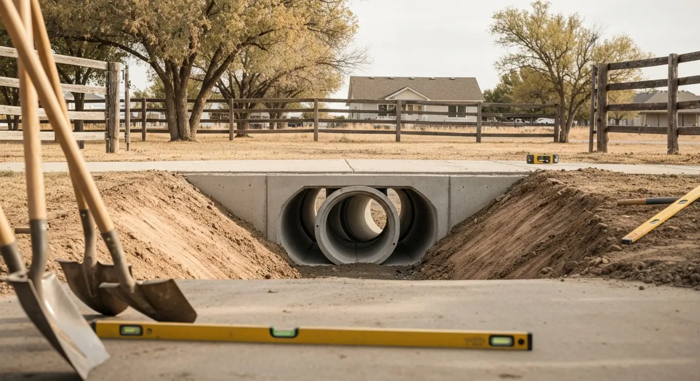 Culvert and drainage installation