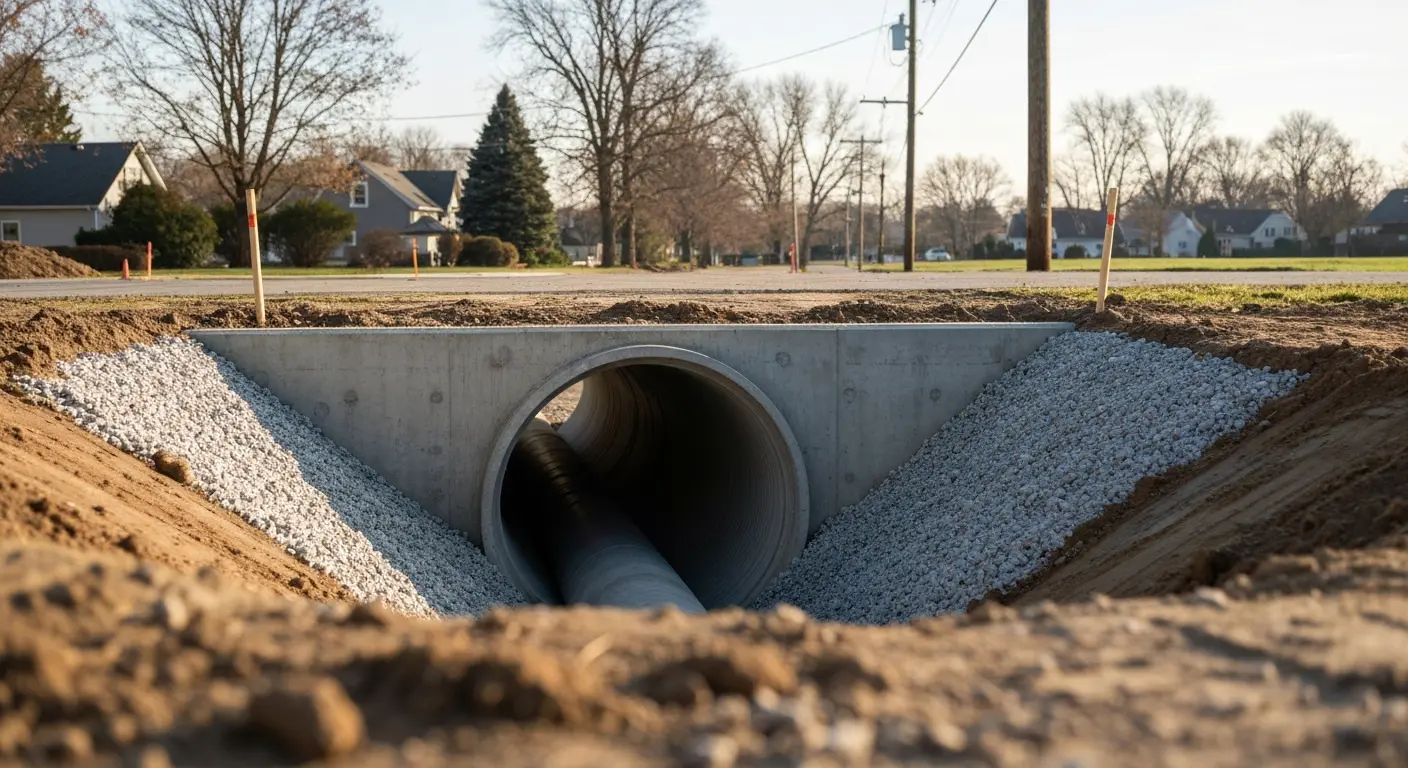 Culvert installation and drainage work