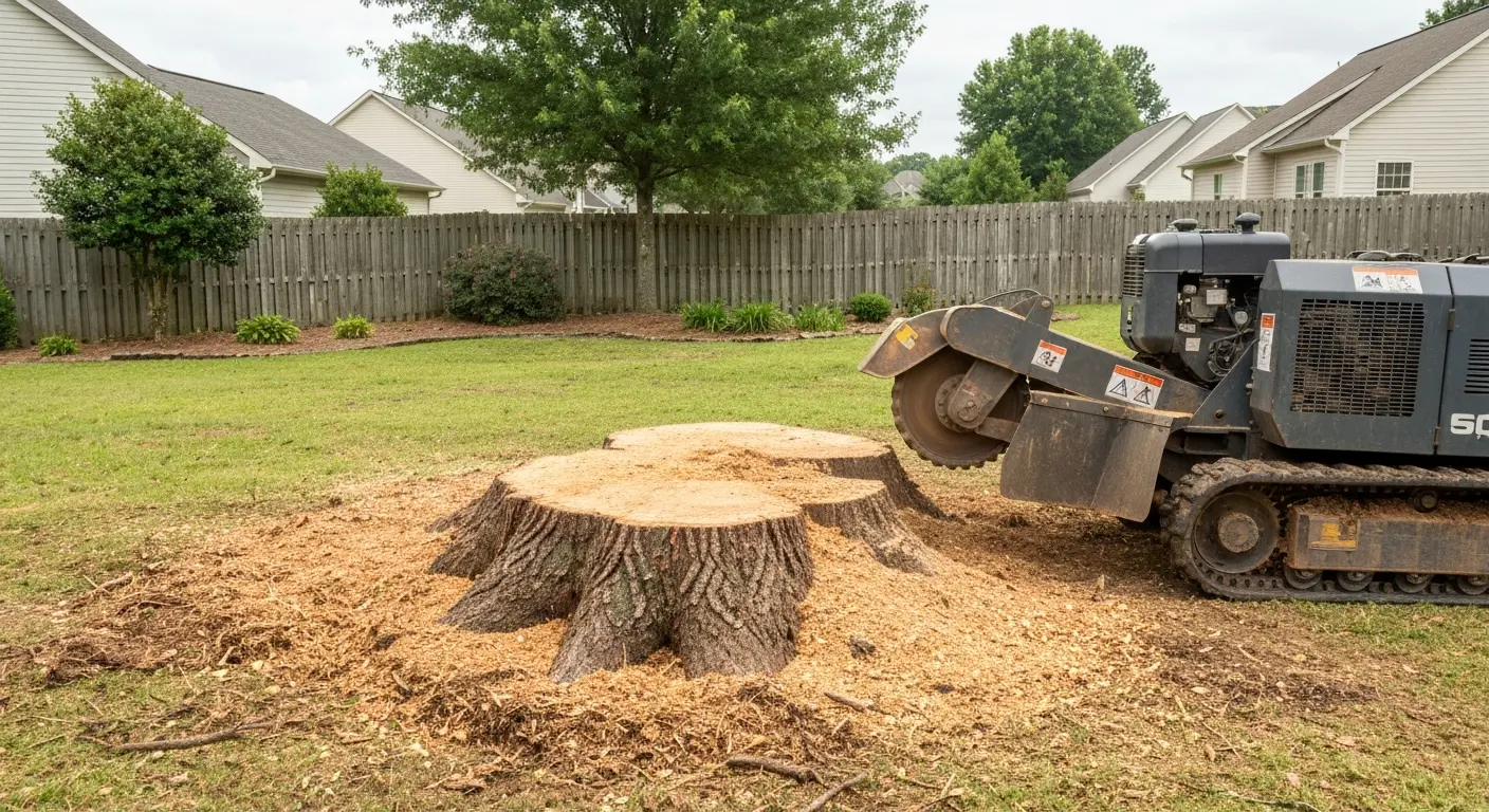 Stump grinding service