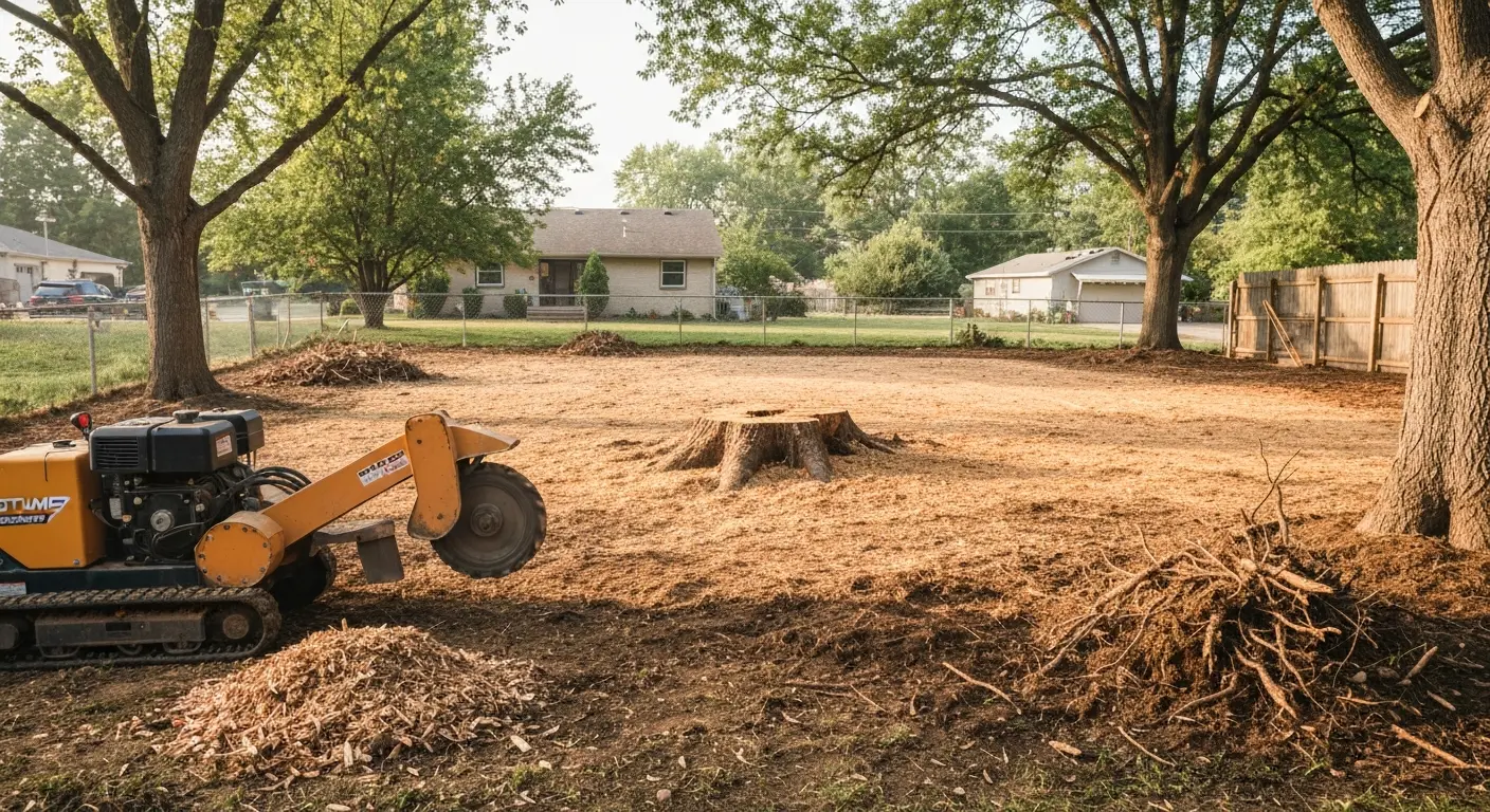 Stump grinding service