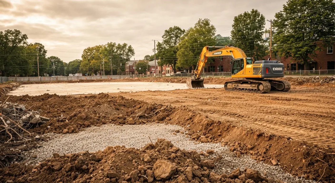Commercial site clearing in Franklin
