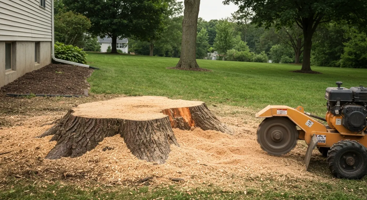 Stump grinding service